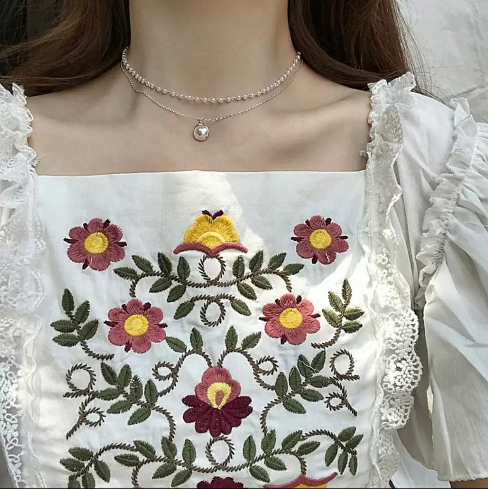 Dainty layered pearl necklace - Picture 2 of 2
